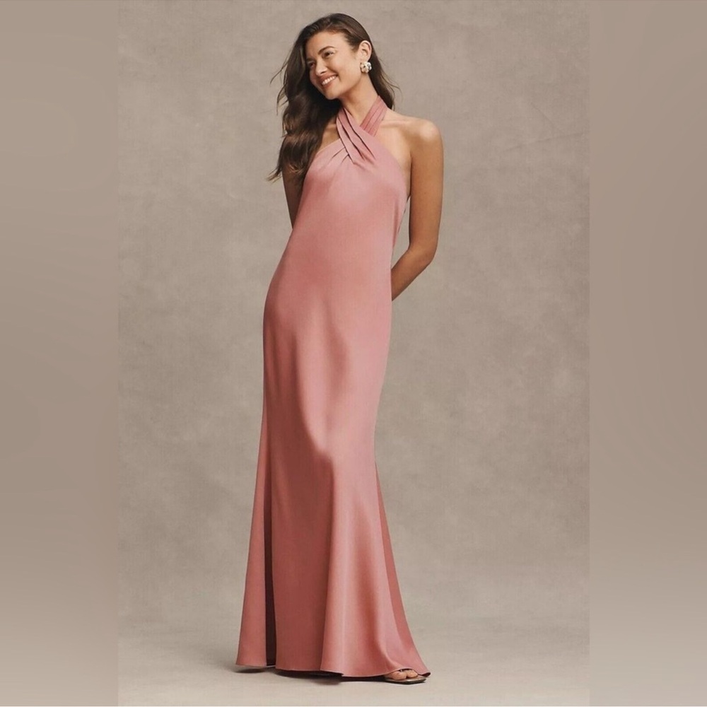 BHLDN Strapless Pink Gown